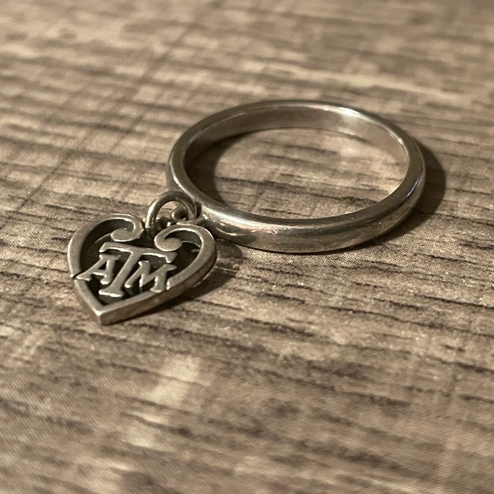 *RETIRED* JAMES AVERY ❤️ Texas A&M Dangle Ring size 7 Ster Silver
